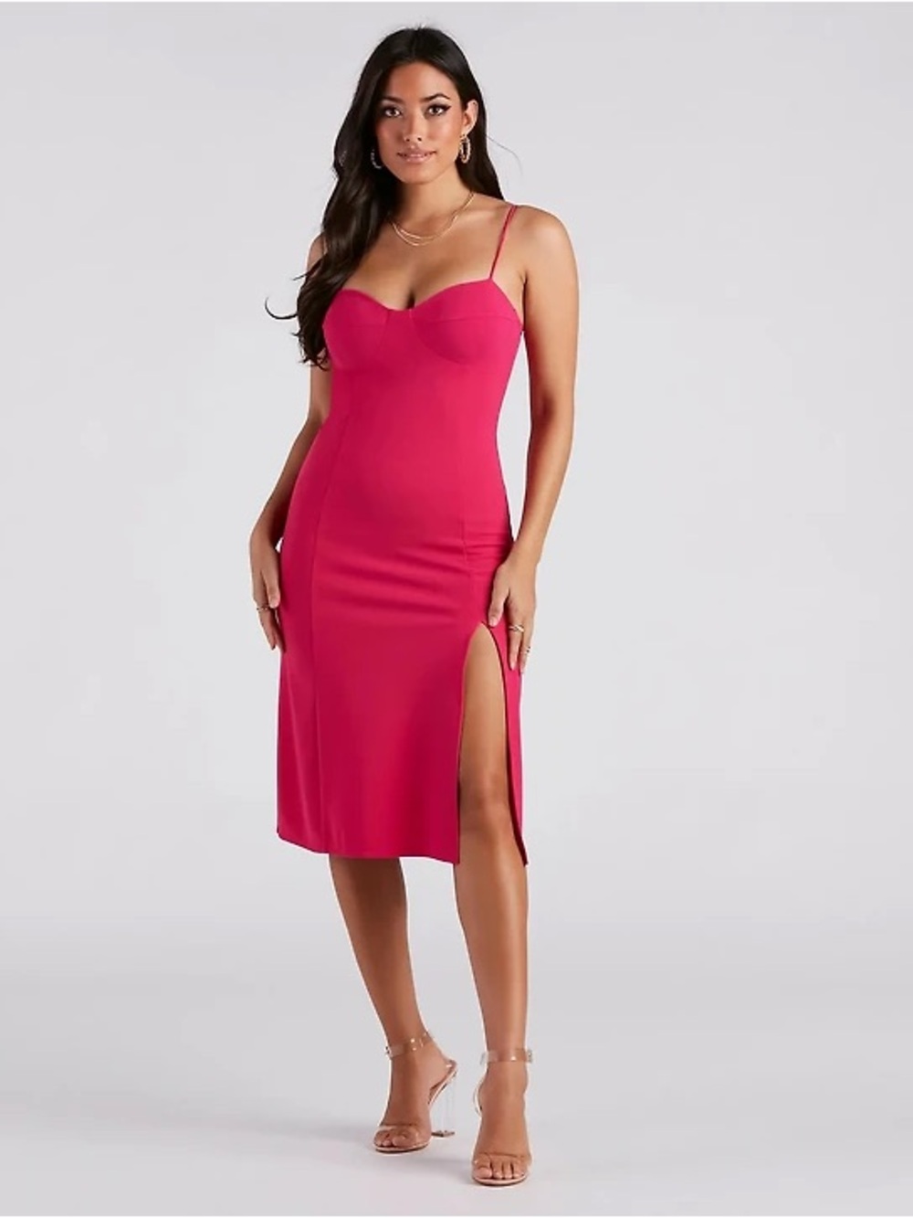 Spaghetti Strap Midi Dress